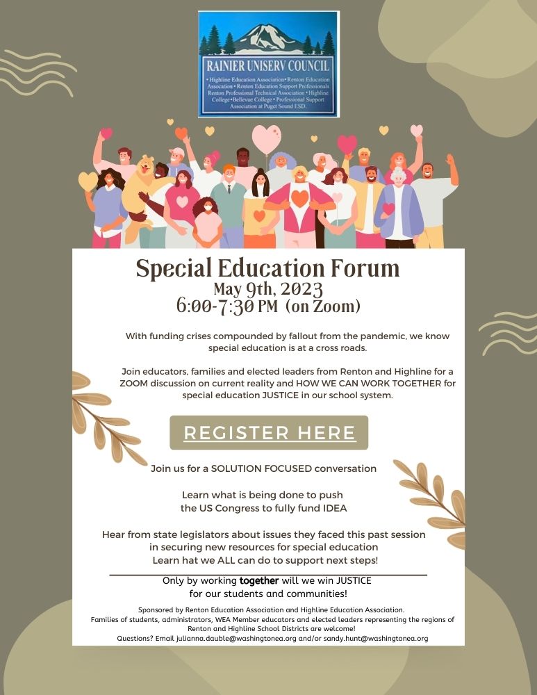 Special Education Forum May 9 @ 6PM